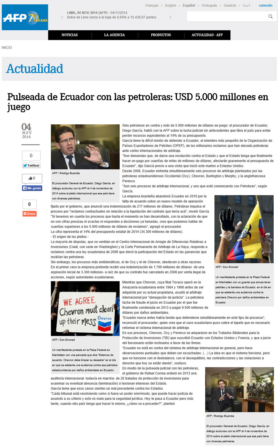 2014-11-04-AFP-Pulseada-Ecuador-petroleras