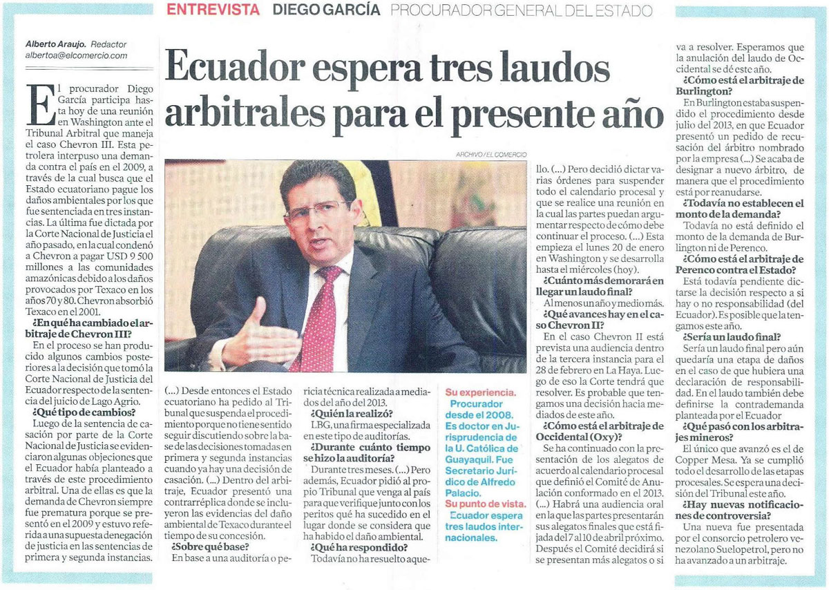 2014-01-22,-El-Comercio,-Ecuador-espera-tres-laudos-arbitrales-para-el-presente-año